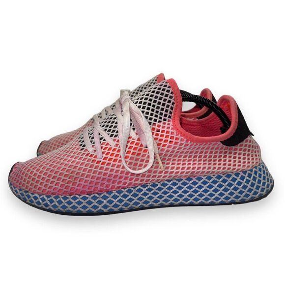 Adidas Deerupt 'Red Blue' Casual Sneakers CQ2624 Men's 12 - Picture 2 of 11